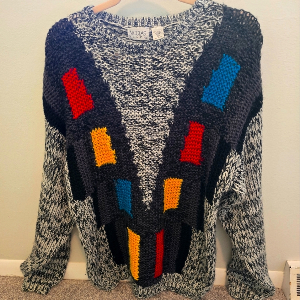 Nicolas Allen Vintage Crewneck Pullover Sweater